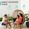 Best Choice Products Wicker Egg Chair Oversized Indoor Outdoor Patio Lounger w/ Steel Frame, 440lb Capacity